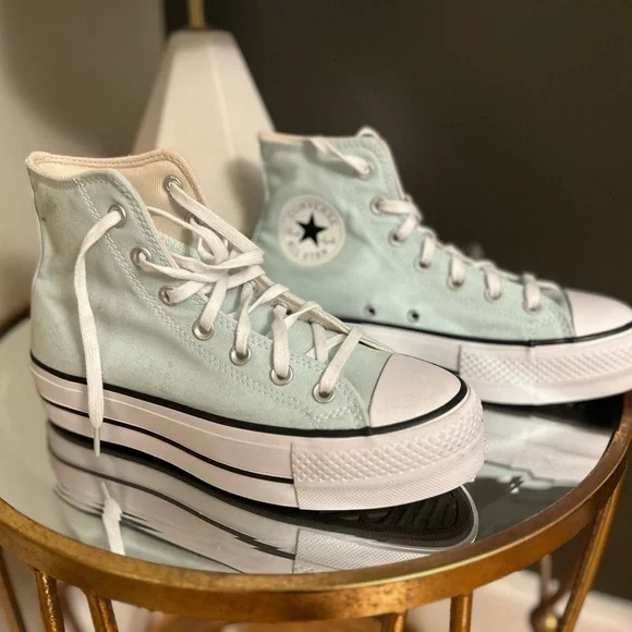 Women’s Converse Chuck Taylor All Star Lift Sneakers in “You Dew You/Mint  Green”